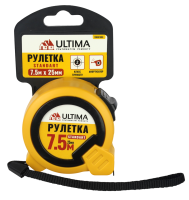 Рулетка Ultima Standart, 7,5 м х 25 мм, пластиковый корпус Рулетка Ultima Standart, 7,5 м х 25 мм, пластиковый корпус