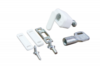 Замок блокировочный для алюминиевых окон, с ключом (1ключ), белый (1кор-150шт)