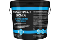 Герметик акриловый РЕМОНТ НА 100% (WS) мастика для внутреннего слоя монтажного шва, ведро 7 кг, белый