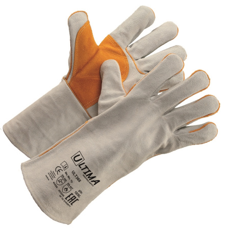 Краги ULTIMA спилковые усиленные с подкладкой, ULT365