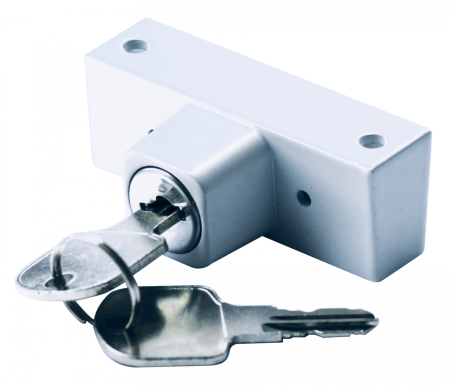 Блокирующий замок ANBO для ПВХ окон, с ключом (2 ключа), белый