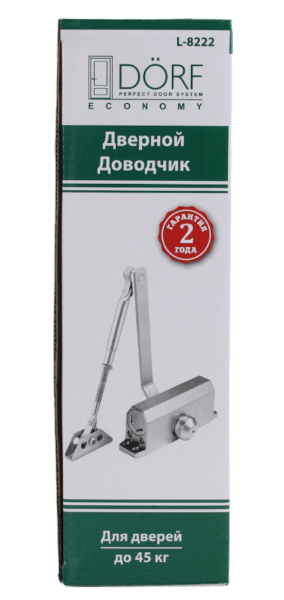 Дверной доводчик DORF Economy L-8222, Белый Дверной доводчик DORF Economy L-8222, Белый
